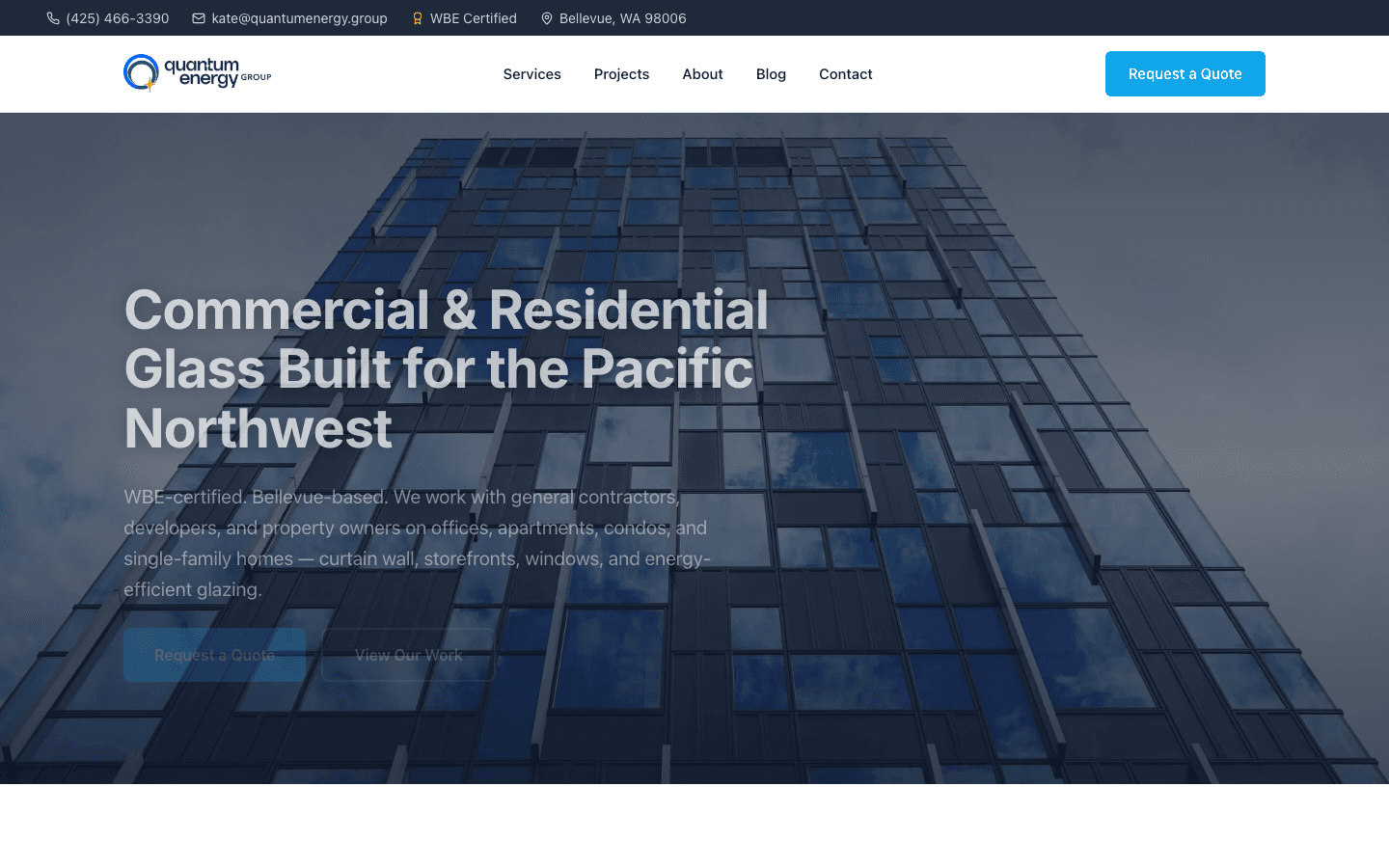 Quantum Energy Group website screenshot